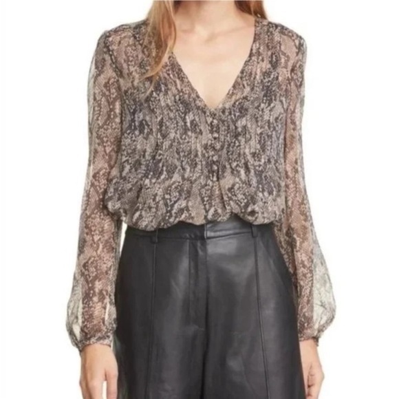 Veronica Beard Lowell Top In Nude, Size 2 Nwt